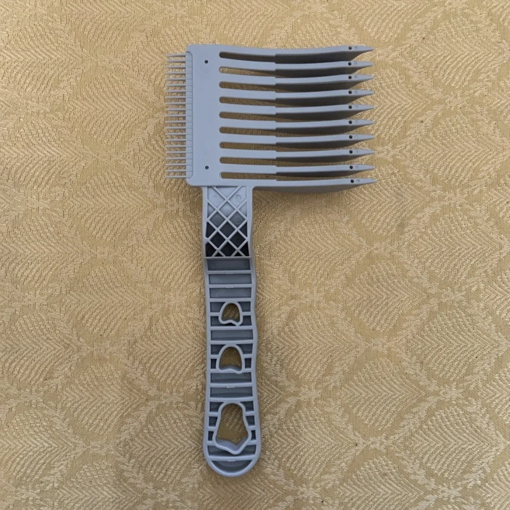 Fade Comb for Hair Cutting Professional Barber Tool for Self-Cut & Fade H Gray
